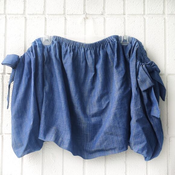 MISA Los Angeles Off-shoulder Crop Top, EUC - Picture 3 of 7